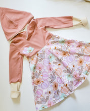 Load image into Gallery viewer, Hooded pumpkin Grow along dress
