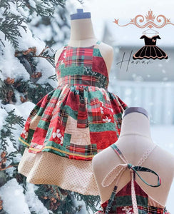 Winter patchwork dress