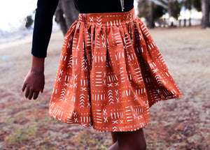 Brown Tribal print skirt