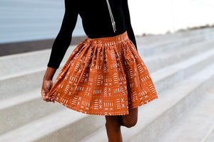 Brown Tribal print skirt