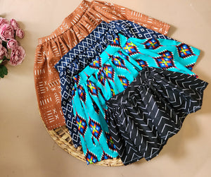 Rainbow Tribal print skirt