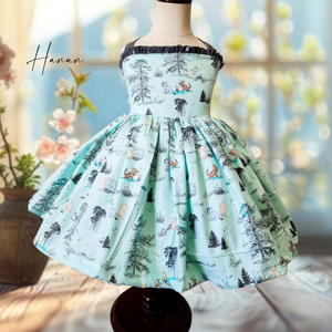 Bear and flowers Reversible dress