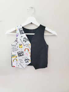 Back to school doodle vest