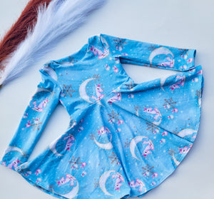 Blue unicorn dress