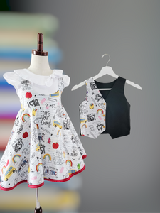Back to school doodle vest