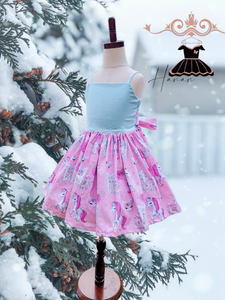 Pink unicorn dress