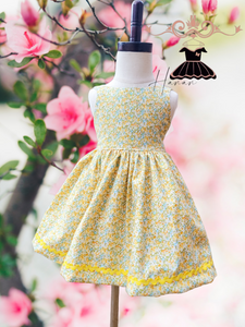Yellow floral dress